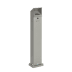 Standascher SG 124 grauer Metall-Aschenbecher mit Dach und Zigarettensymbol